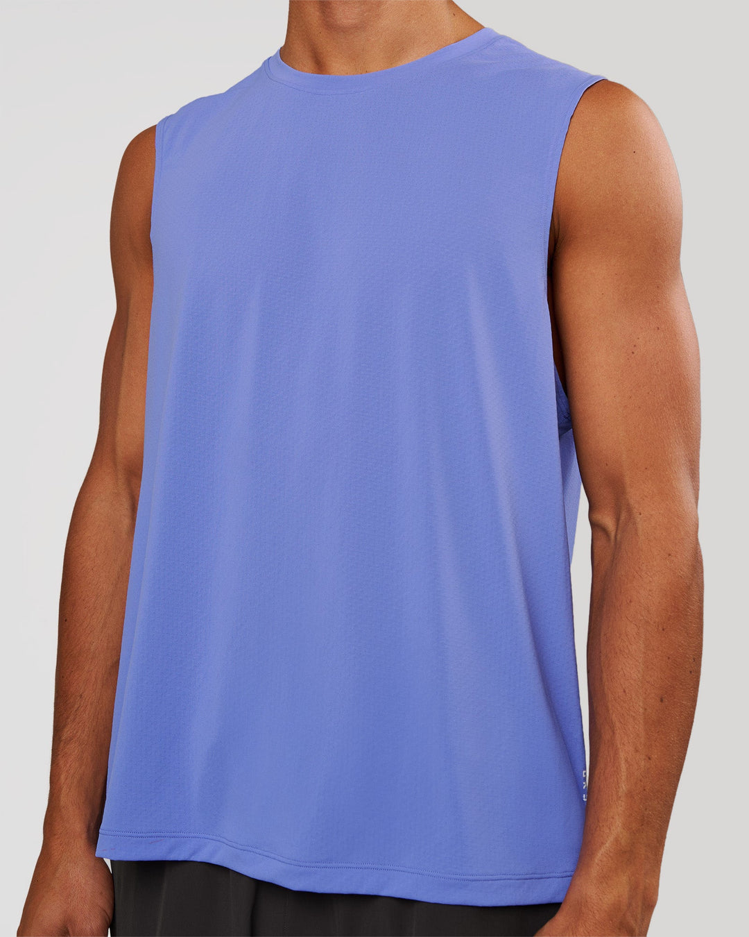 Man wearing Rep Muscle Training Tank - Bluebell | Model:Rep | Size:M - view 5