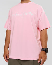 Man wearing VS6 1% Better Fathers Day FLXCotton Oversized Tee - Marshmallow | Model:Jordan | Size:XL | Thumbnail Index: 6