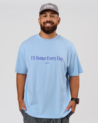 Man wearing VS6 1% Better Fathers Day FLXCotton Oversized Tee - Open Air | Model:Jordan | Size:XL | Thumbnail Index: 1