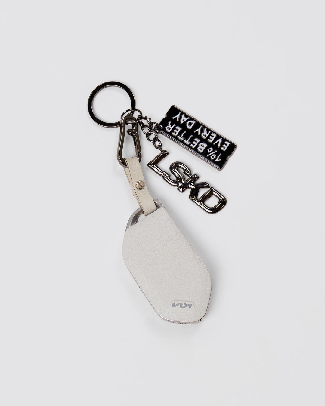 Studio image of 1% Better Key Ring - Black-Gun Metal - view 2