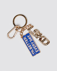 Studio image of 1% Better Key Ring - Power Cobalt-Light Gold | Thumbnail Index: 0