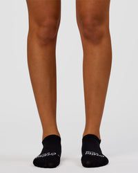 Studio image of Accelerate Performance Ankle Socks - Black-White | Thumbnail Index: 2