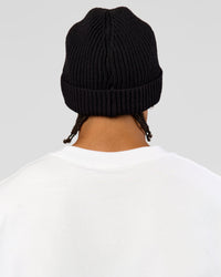Studio image of All Day Beanie - Black | Thumbnail Index: 7
