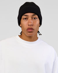 Studio image of All Day Beanie - Black | Thumbnail Index: 2
