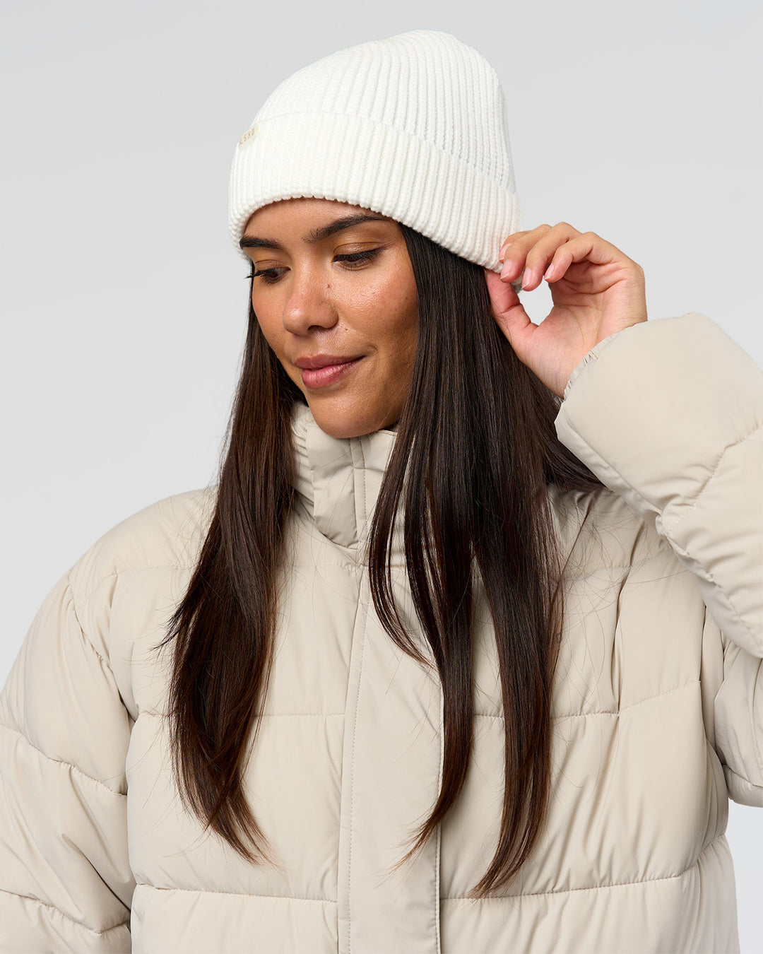 Studio image of All Day Beanie - Oatmeal - view 2