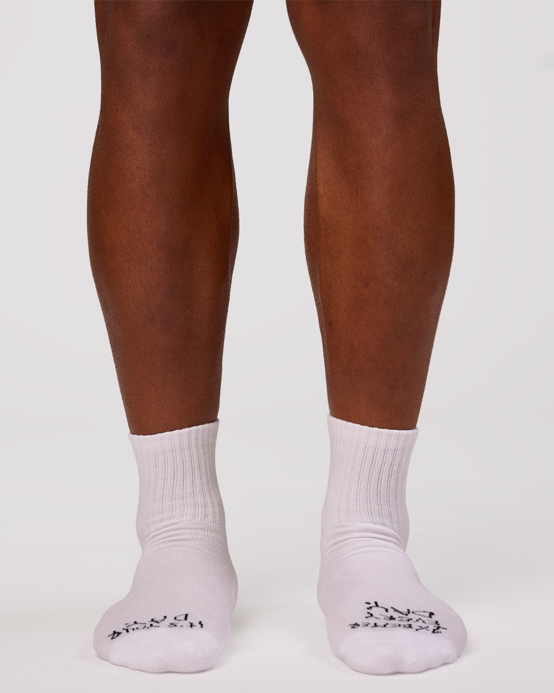 Studio image of Andrew J. Steel x LSKD 3 pack Quarter Socks - White-Black - view 6