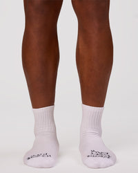 Studio image of Andrew J. Steel x LSKD 3 pack Quarter Socks - White-Black | Thumbnail Index: 5