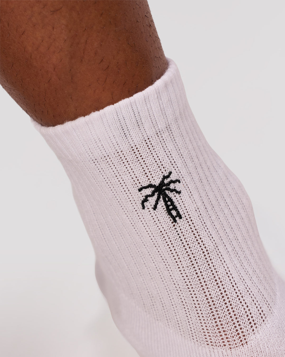 Studio image of Andrew J. Steel x LSKD 3 pack Quarter Socks - White-Black - view 11