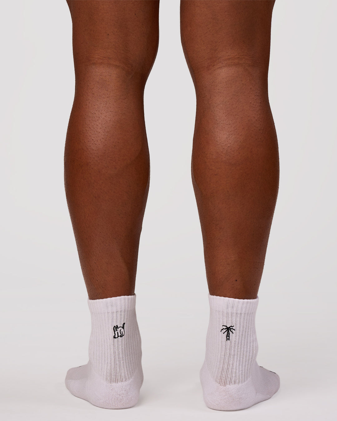 Studio image of Andrew J. Steel x LSKD 3 pack Quarter Socks - White-Black - view 13