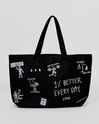 Studio image of Andrew J. Steel x LSKD Canvas Tote - Black Washed | Thumbnail Index: 6