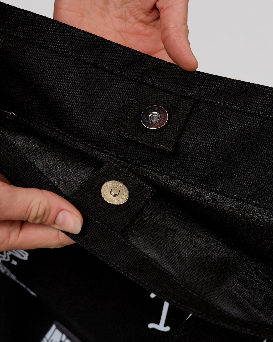 Studio image of Andrew J. Steel x LSKD Canvas Tote - Black Washed - view 8
