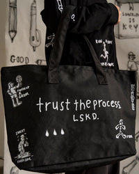 Studio image of Andrew J. Steel x LSKD Canvas Tote - Black Washed | Thumbnail Index: 10