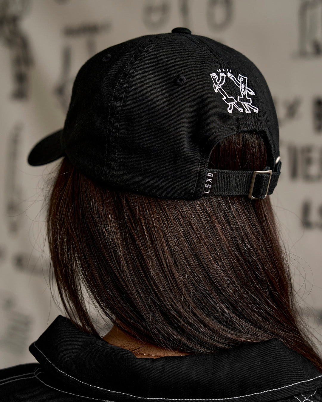 Studio image of Andrew J. Steele x LSKD Cap - Black Washed-White - view 5
