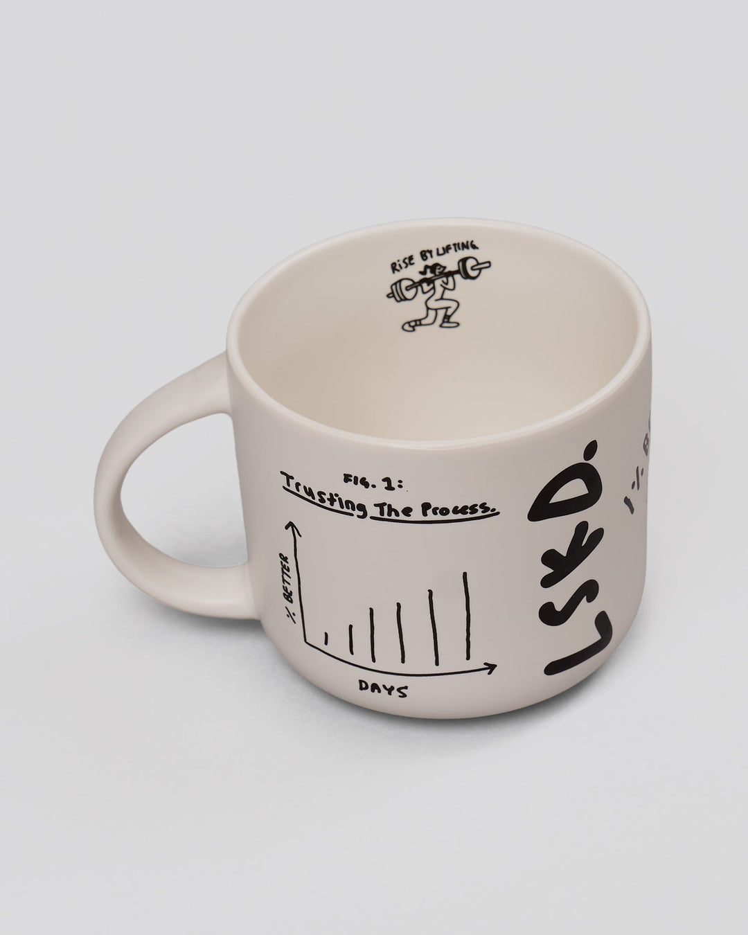 Studio image of Andrew J. Steel x LSKD Good Times Mug - Off White - view 2