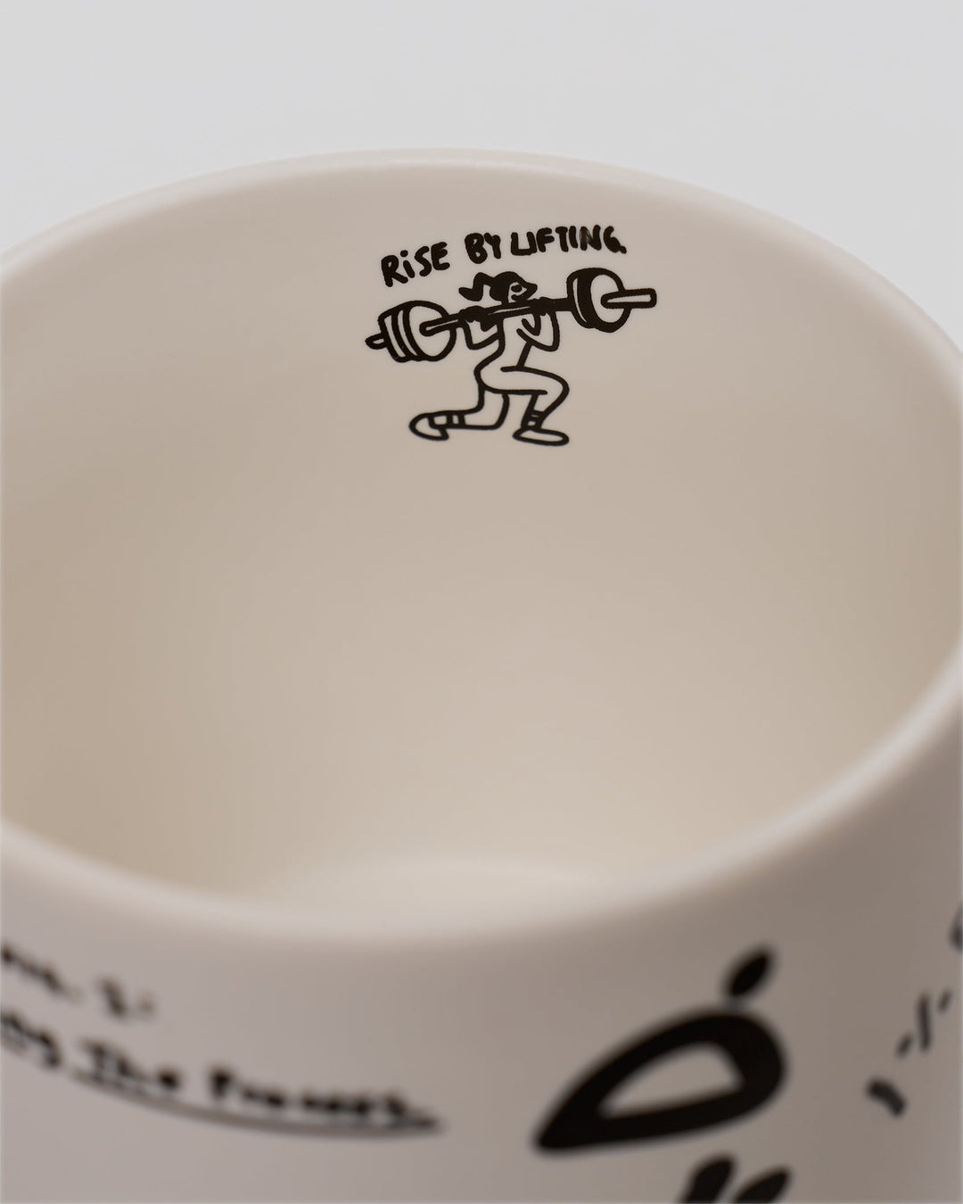 Studio image of Andrew J. Steel x LSKD Good Times Mug - Off White - view 3