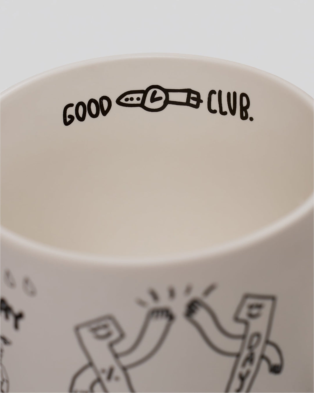 Studio image of Andrew J. Steel x LSKD Good Times Mug - Off White - view 4