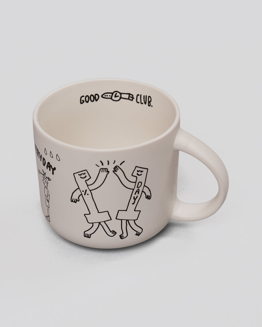 Studio image of Andrew J. Steel x LSKD Good Times Mug - Off White - view 5