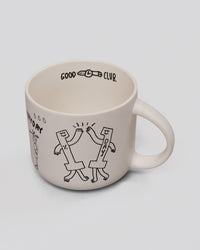 Studio image of Andrew J. Steel x LSKD Good Times Mug - Off White | Thumbnail Index: 4