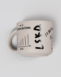 Studio image of Andrew J. Steel x LSKD Good Times Mug - Off White | Thumbnail Index: 5