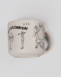 Studio image of Andrew J. Steel x LSKD Good Times Mug - Off White | Thumbnail Index: 6