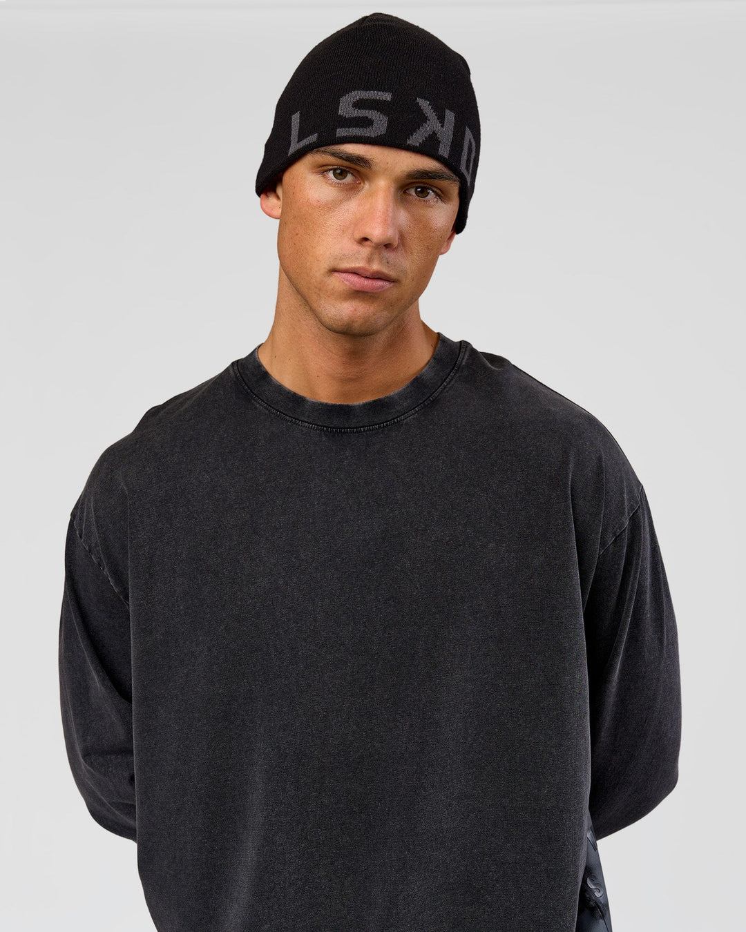 Studio image of Base Beanie - Black - view 2