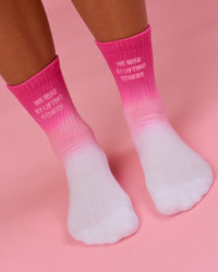 Studio image of BCAM Quarter Socks 3 Pack - White-Ultra Pink-Black | Thumbnail Index: 8
