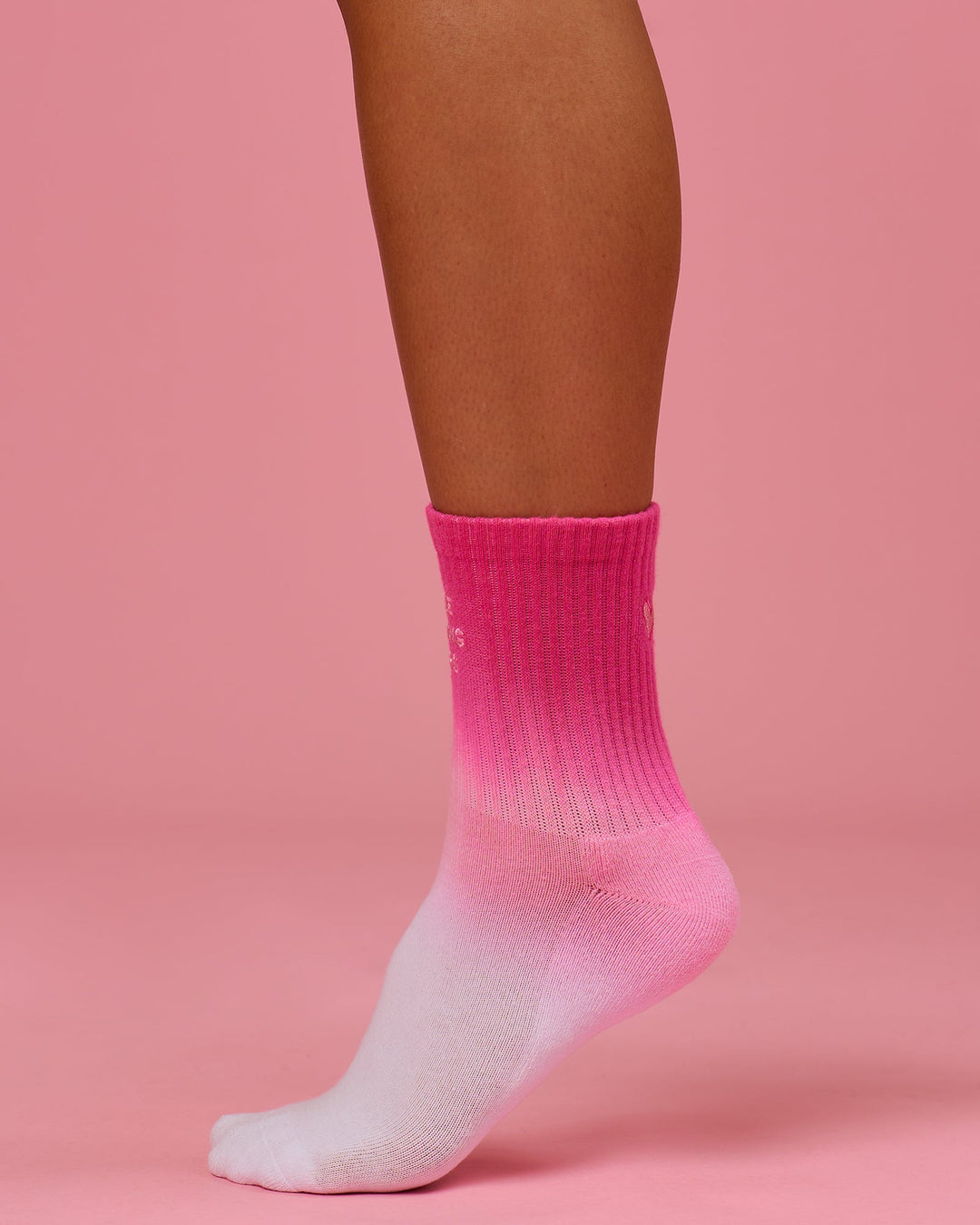 Studio image of BCAM Quarter Socks 3 Pack - White-Ultra Pink-Black - view 10