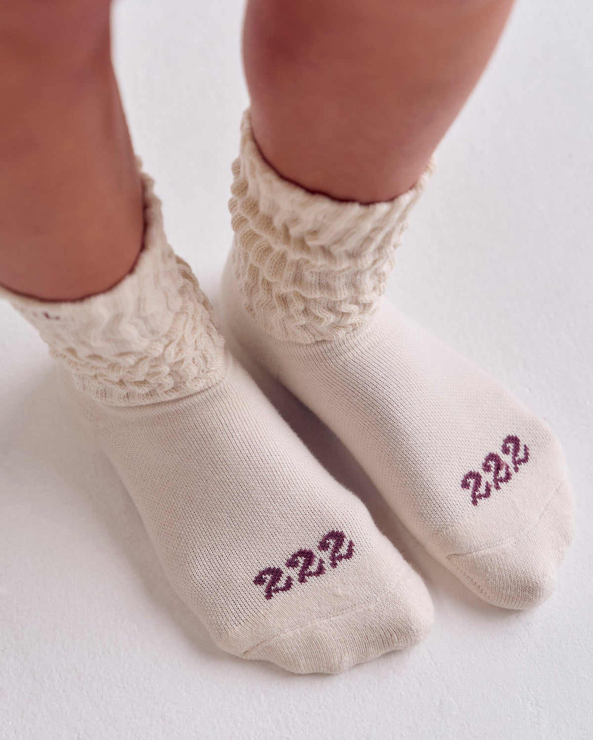 Studio image of Bree Scrunch Sock - Vanilla Bean-Cocoa Powder