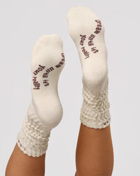 Studio image of Bree Scrunch Sock - Vanilla Bean-Cocoa Powder | Thumbnail Index: 3