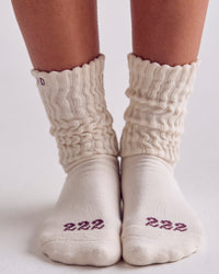 Studio image of Bree Scrunch Sock - Vanilla Bean-Cocoa Powder | Thumbnail Index: 5