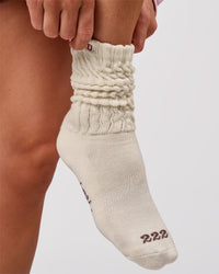 Studio image of Bree Scrunch Sock - Vanilla Bean-Cocoa Powder | Thumbnail Index: 6