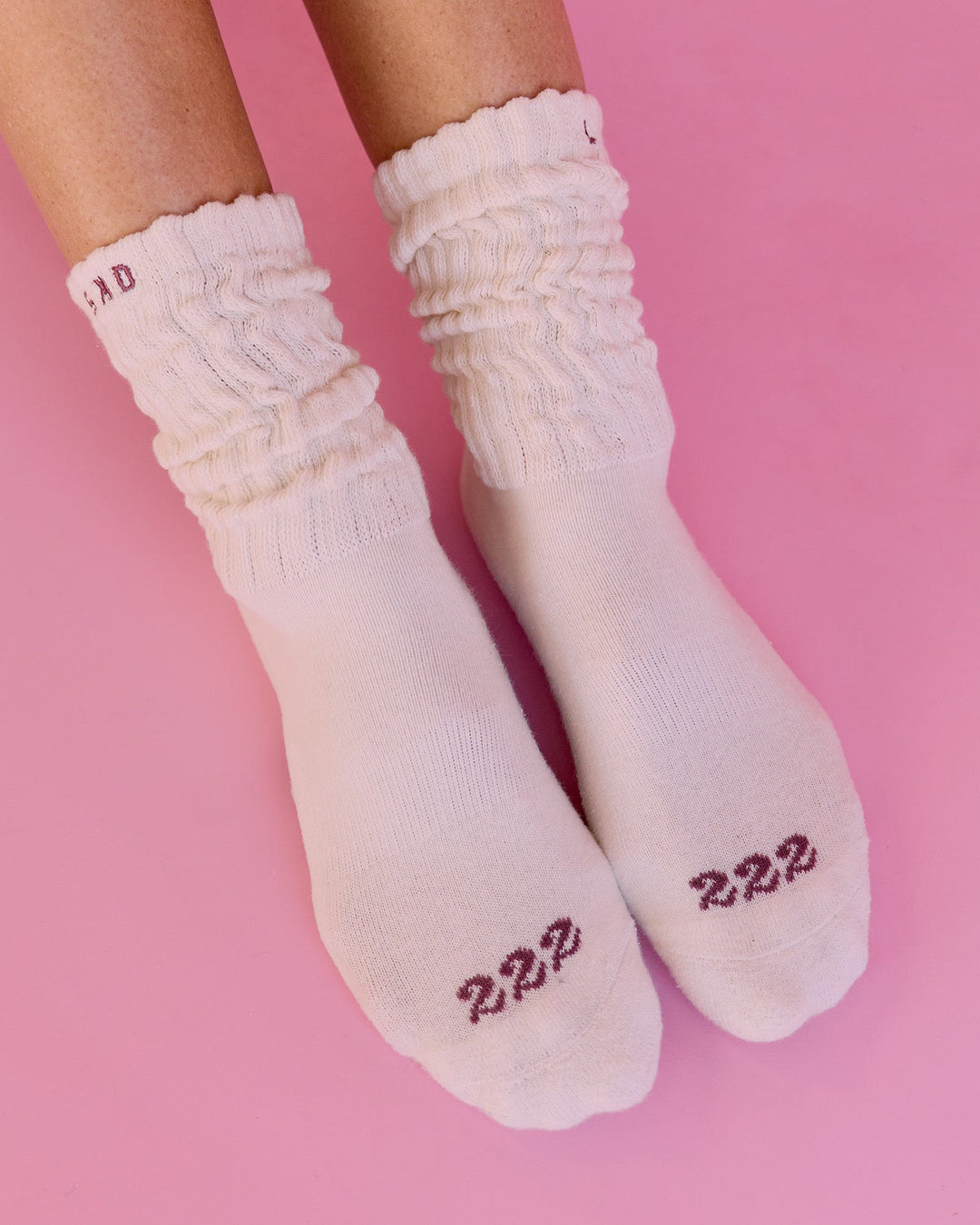 Studio image of Bree Scrunch Sock - Vanilla Bean-Cocoa Powder - view 8