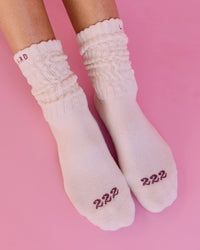 Studio image of Bree Scrunch Sock - Vanilla Bean-Cocoa Powder | Thumbnail Index: 7
