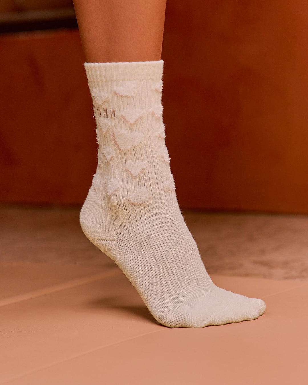 Studio image of Cupid Crew Pilates Socks 2.0 - Ivory - view 2