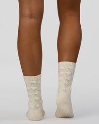 Studio image of Cupid Crew Pilates Socks 2.0 - Ivory | Thumbnail Index: 6