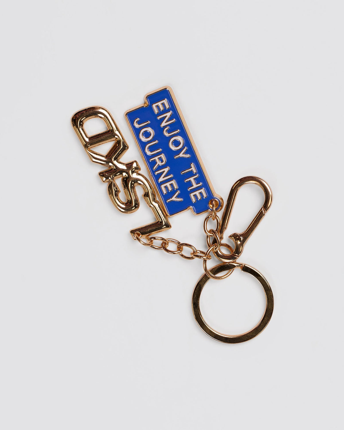 Studio image of Enjoy The Journey Key Ring - Power Cobalt-Light Gold - view 1