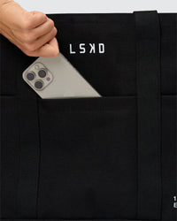 Studio image of Everywhere Canvas Tote - Black-White | Thumbnail Index: 2