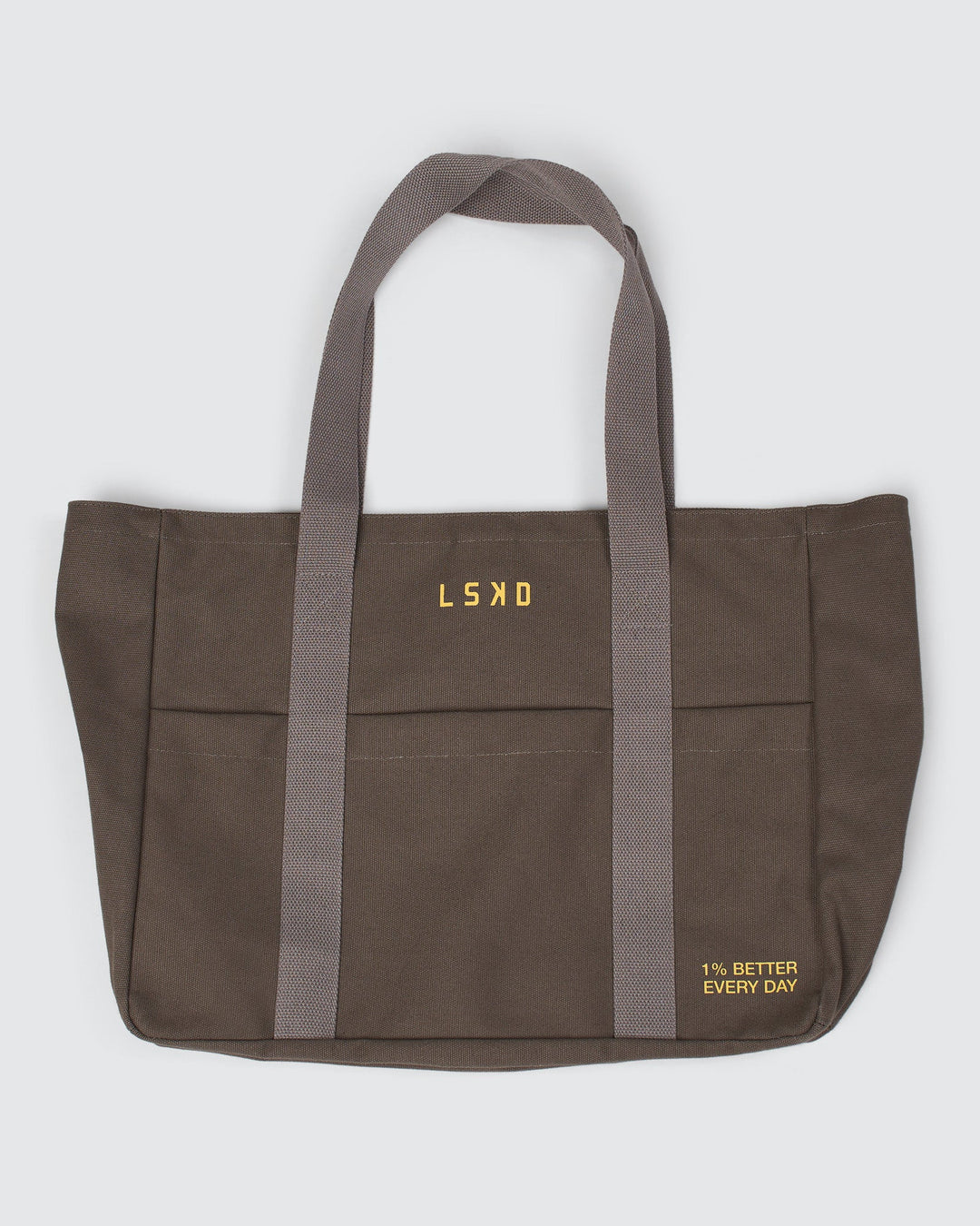 Studio image of Everywhere Canvas Tote - Walnut Grey-Lemon - view 8