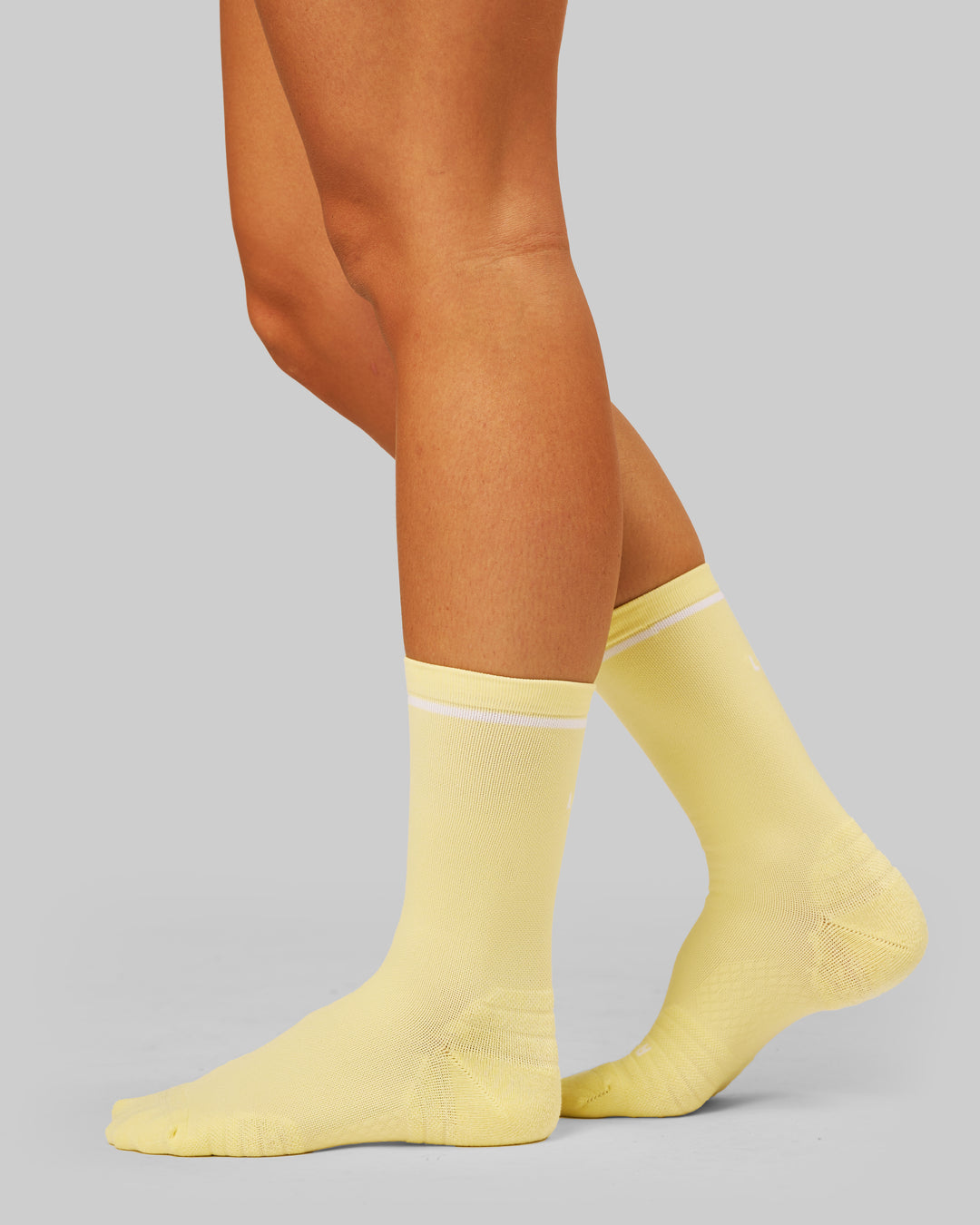 Studio image of Fast Performance Crew Socks 2.0 - Lemon-White - view 4