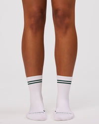 Studio image of Here Now Performance Quarter Socks - Midnight Green | Thumbnail Index: 6