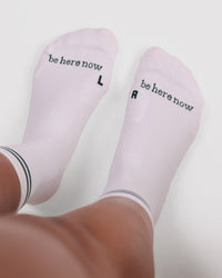 Studio image of Here Now Performance Quarter Socks - Midnight Green | Thumbnail Index: 7