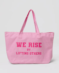 Studio image of Hold It All Canvas Tote - Pink Rose-Ultra Pink | Thumbnail Index: 7