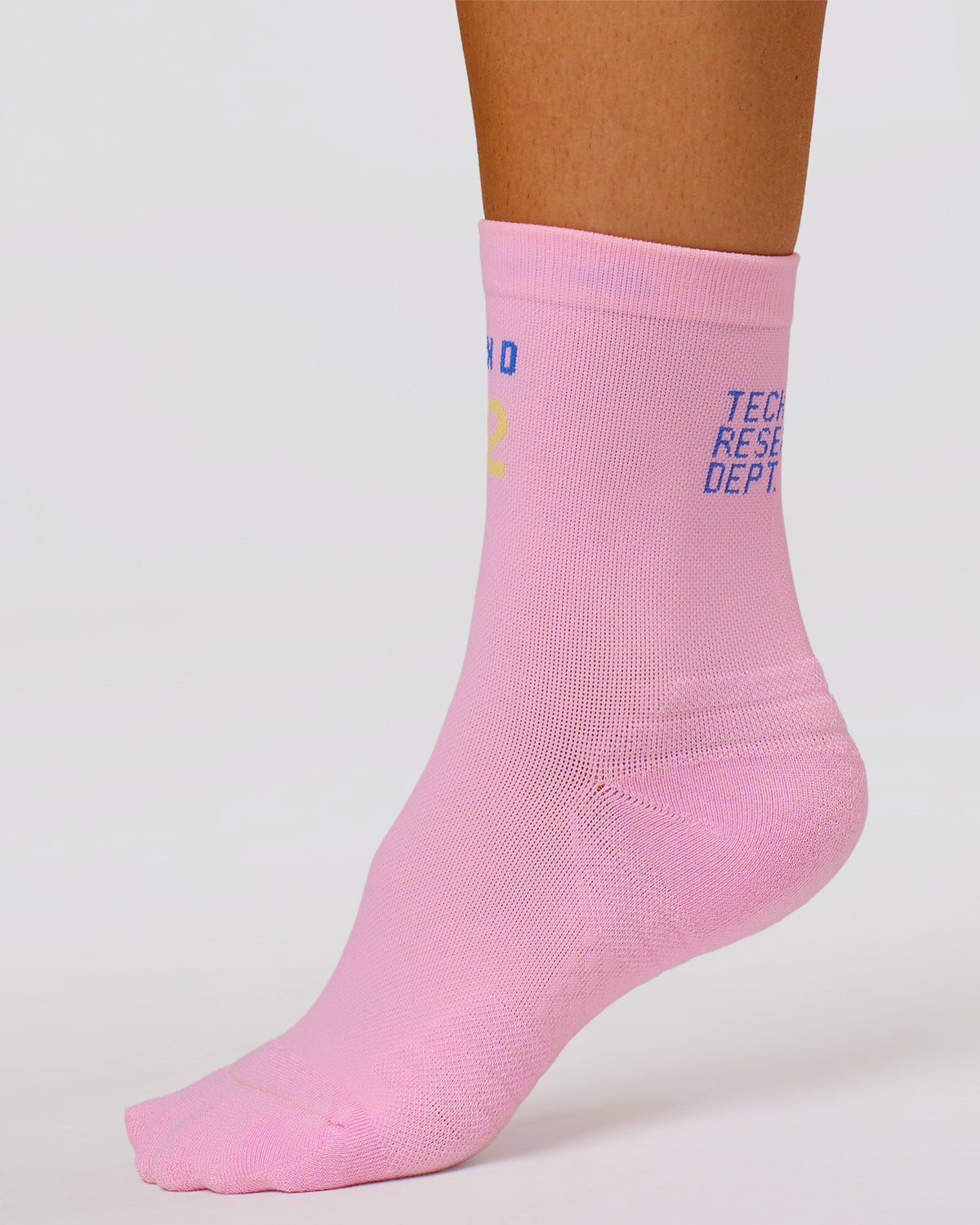 Studio image of Hype Performance Quarter Socks - Pink Rose-Bluebell - view 2