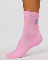 Studio image of Hype Performance Quarter Socks - Pink Rose-Bluebell | Thumbnail Index: 1