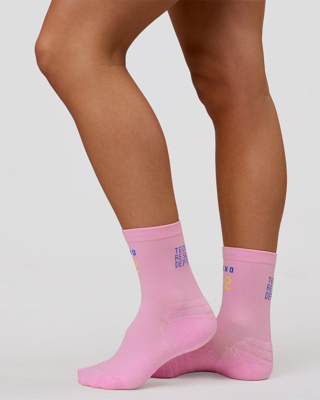 Studio image of Hype Performance Quarter Socks - Pink Rose-Bluebell - view 4