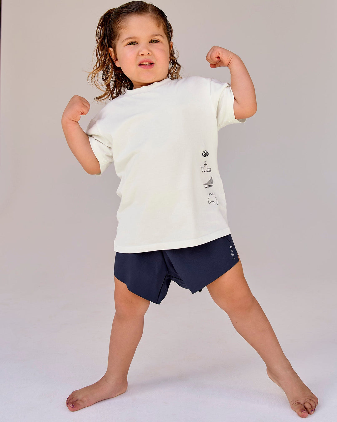Studio image of Kids Accelerate Run Short - Future Navy - view 1