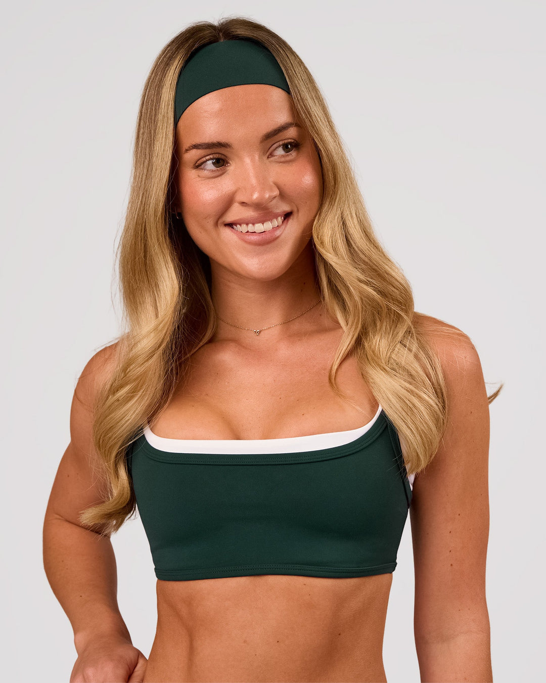 Studio image of Pace Bonded Headband - Midnight Green - view 2