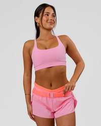 Studio image of Rep Run Belt 2.0 - Pink Rose-Hyper Orange | Thumbnail Index: 1