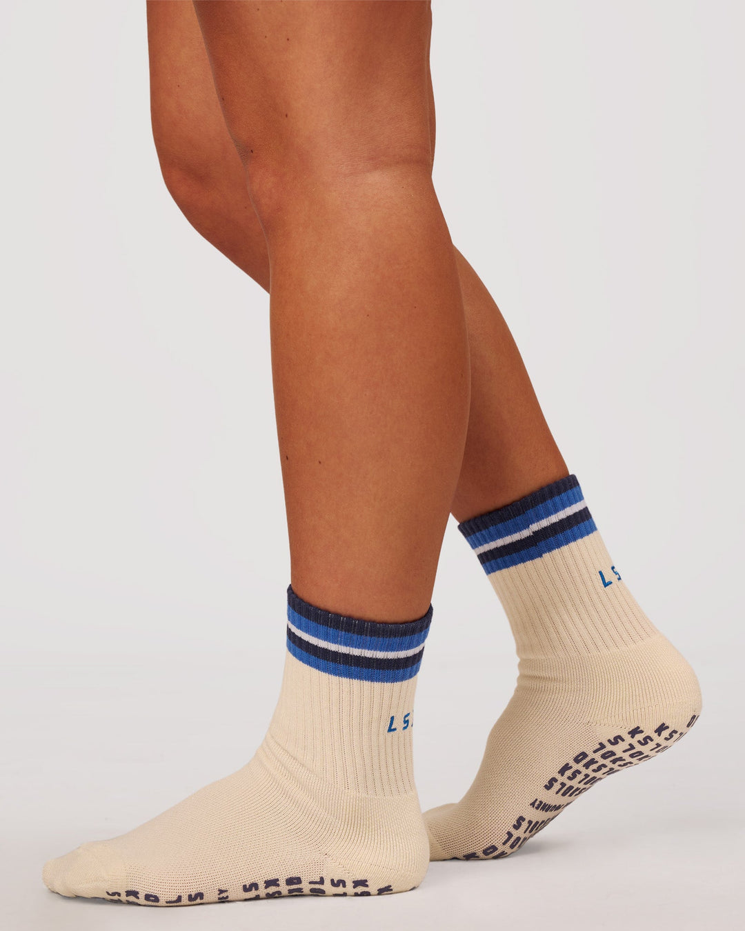 Studio image of Revitalise Pilates Grip Sock 2.0 - Off White-Nightshadow - view 1