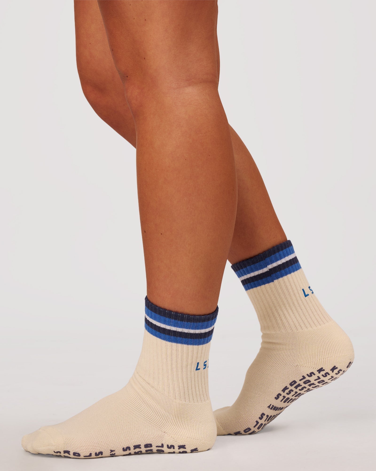 Studio image of Revitalise Pilates Grip Sock 2.0 - Off White-Nightshadow